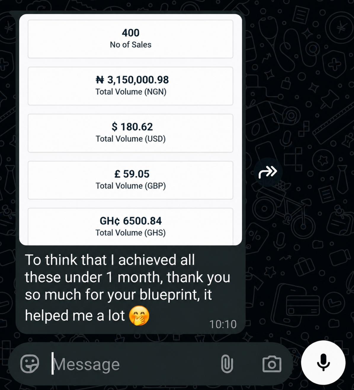 WhatsApp testimonial proof 17