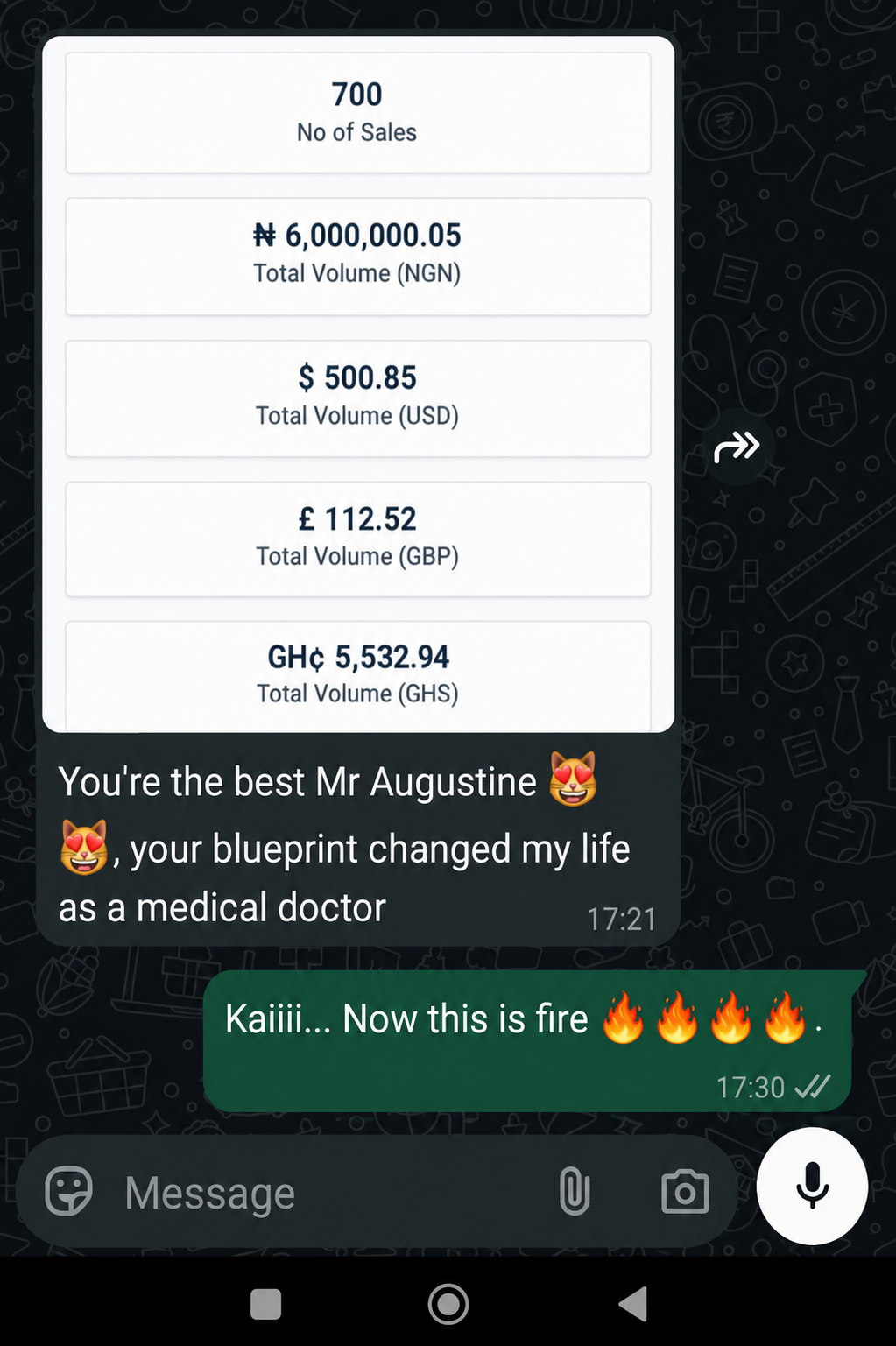 WhatsApp testimonial proof 19