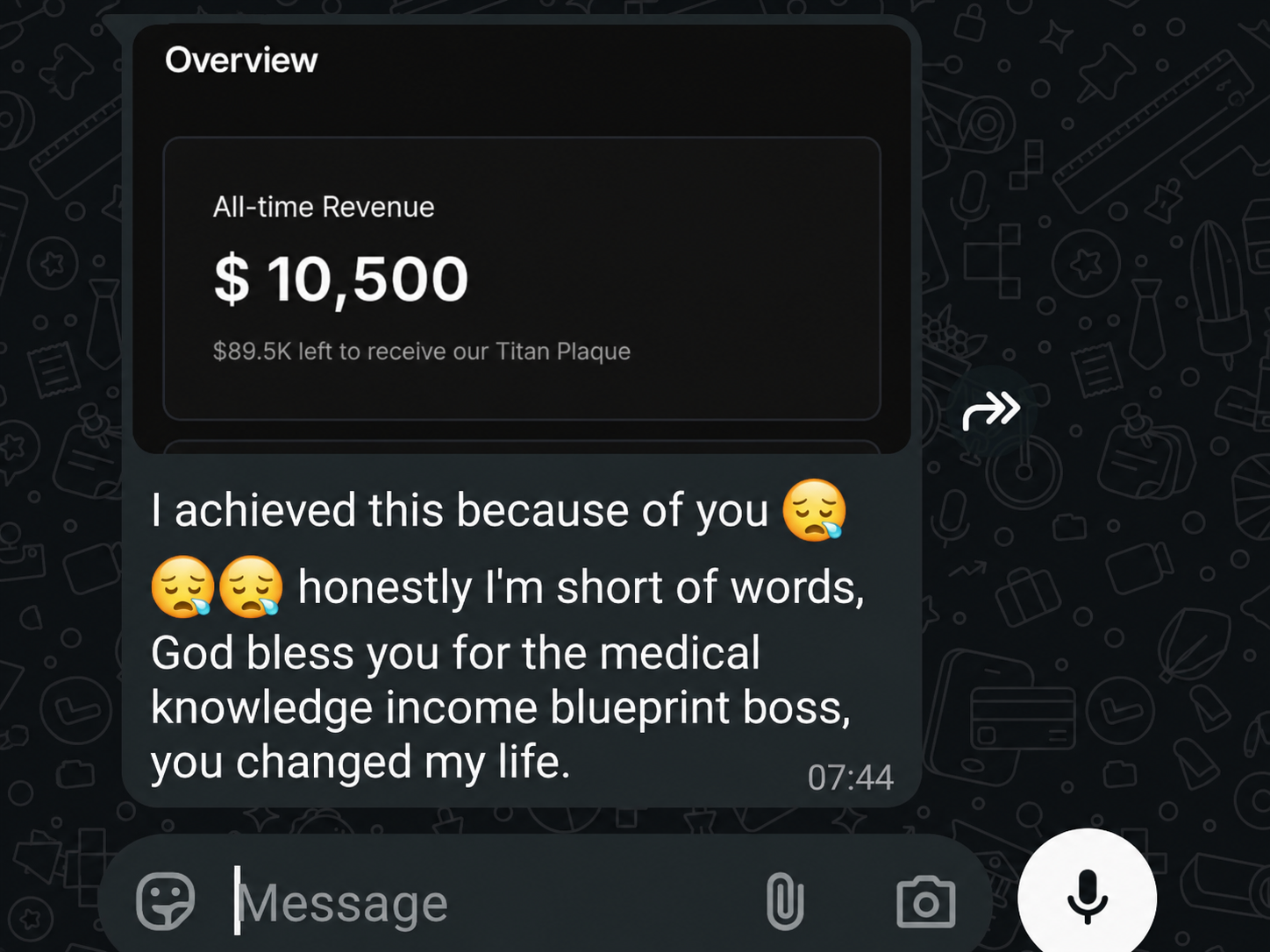 WhatsApp testimonial proof 22