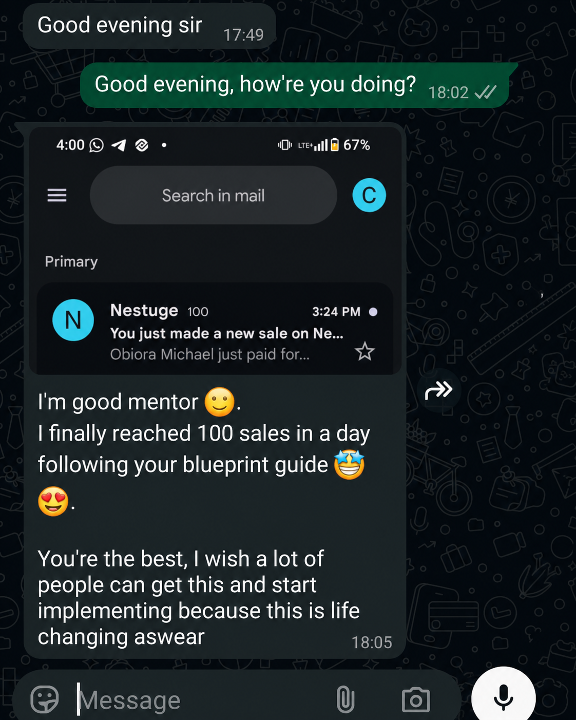 WhatsApp testimonial proof 23