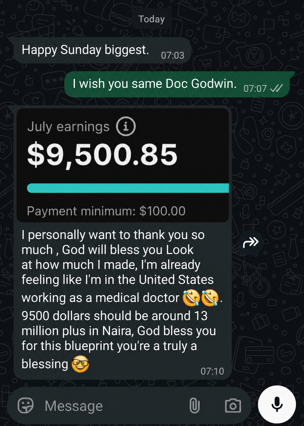 WhatsApp testimonial proof 15