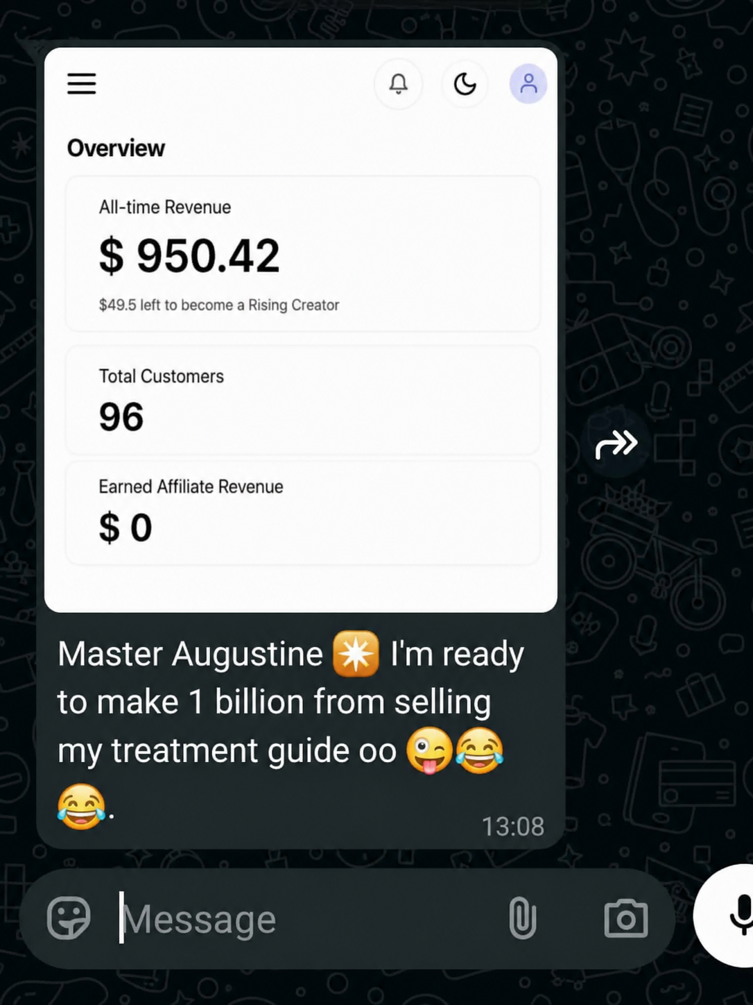 WhatsApp testimonial 5