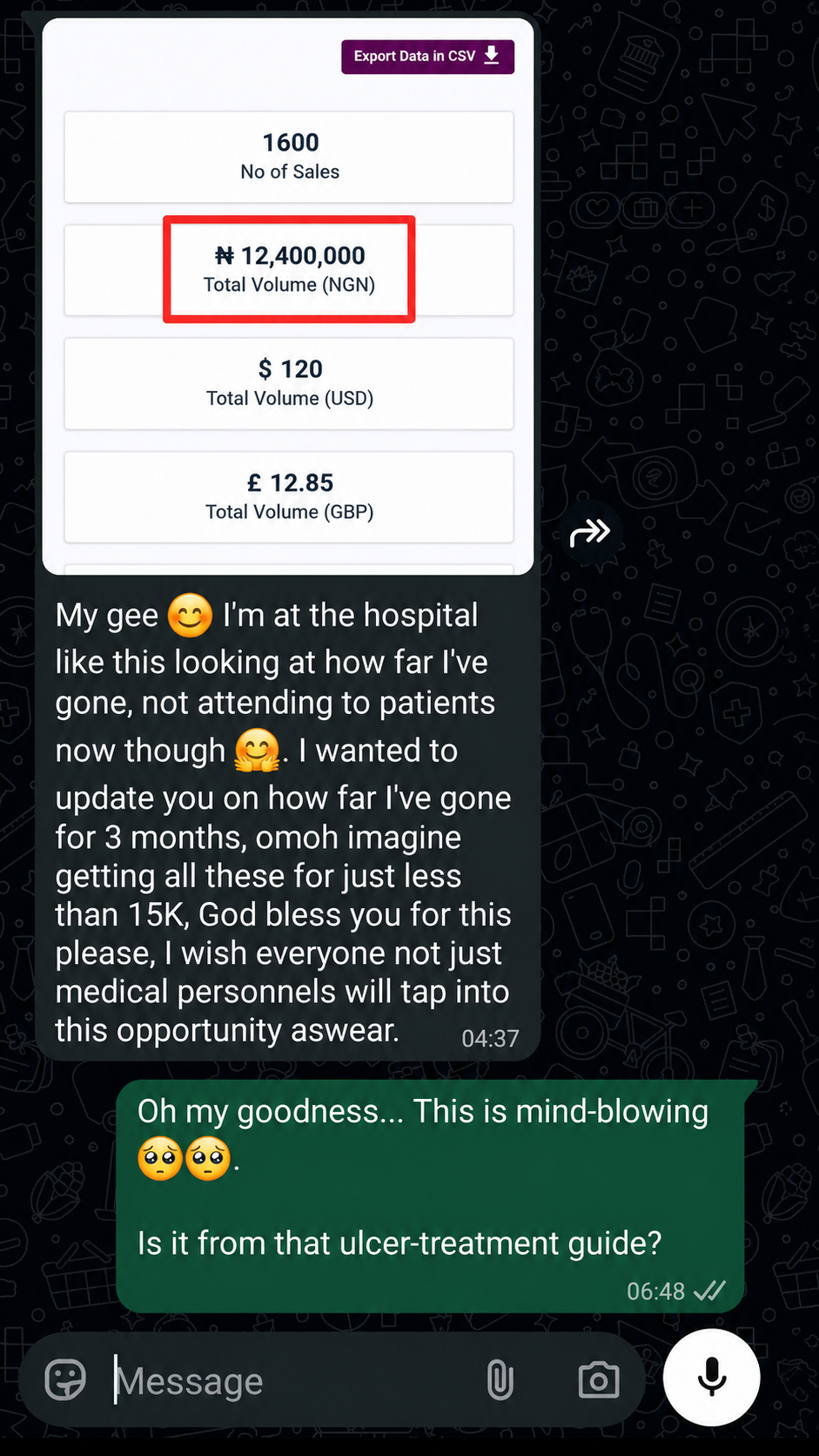 WhatsApp testimonial proof 8
