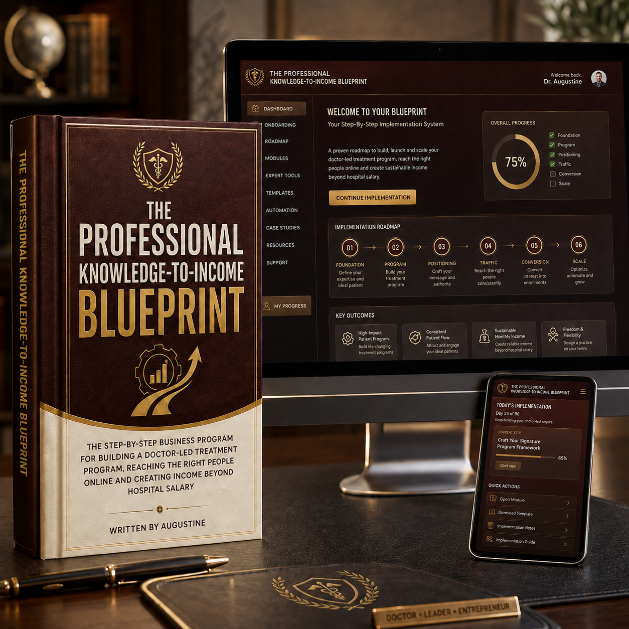 The Professional Knowledge-to-Income Blueprint cover mockup