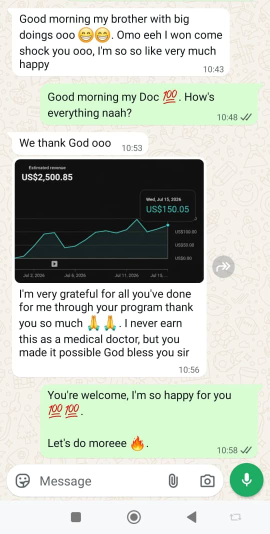 WhatsApp testimonial 1