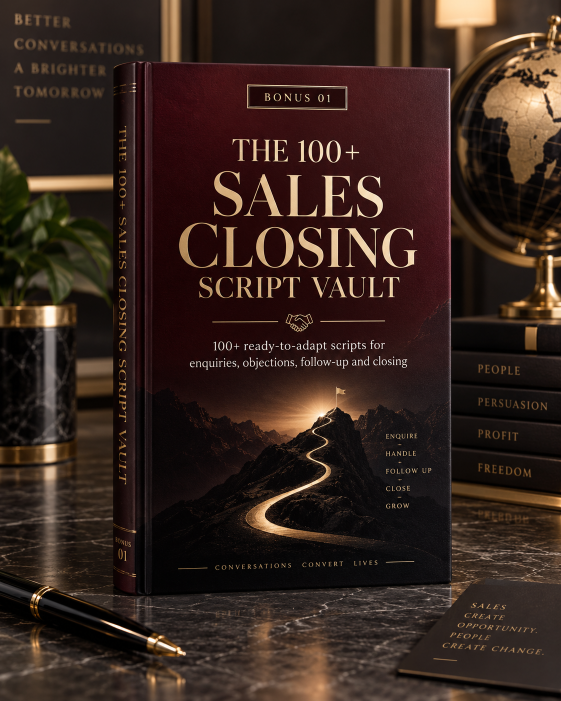 Bonus 01: 100+ Sales Closing Script Vault
