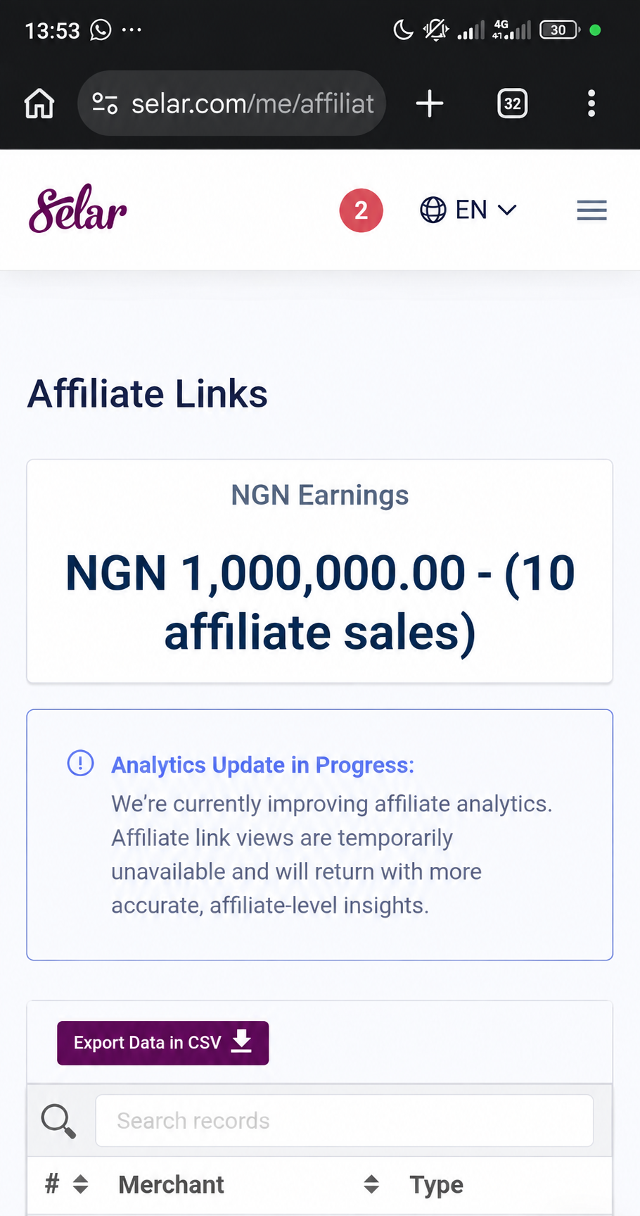 Augustine one million naira sales proof